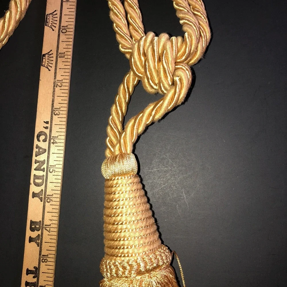 Heavy Tassel Curtain Tie Backs Set of‎ 2 Gold 7.5